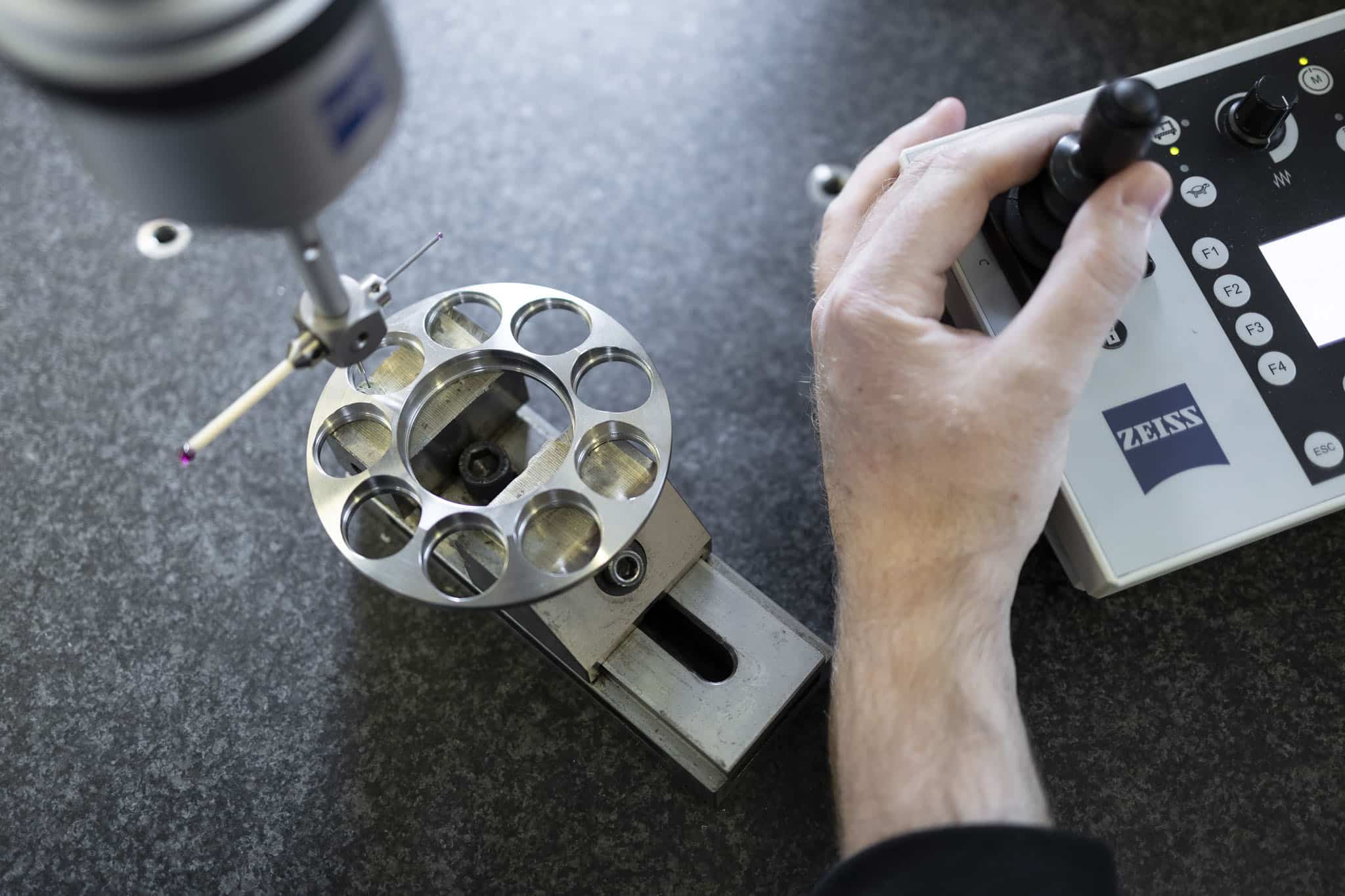 Quality inspection of a CNC machined part