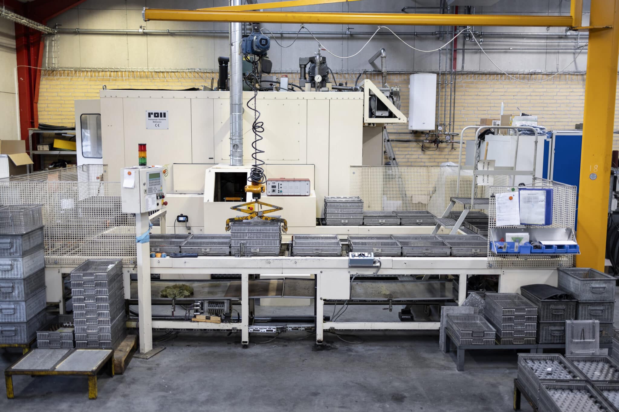 Parts being packaged for shipment