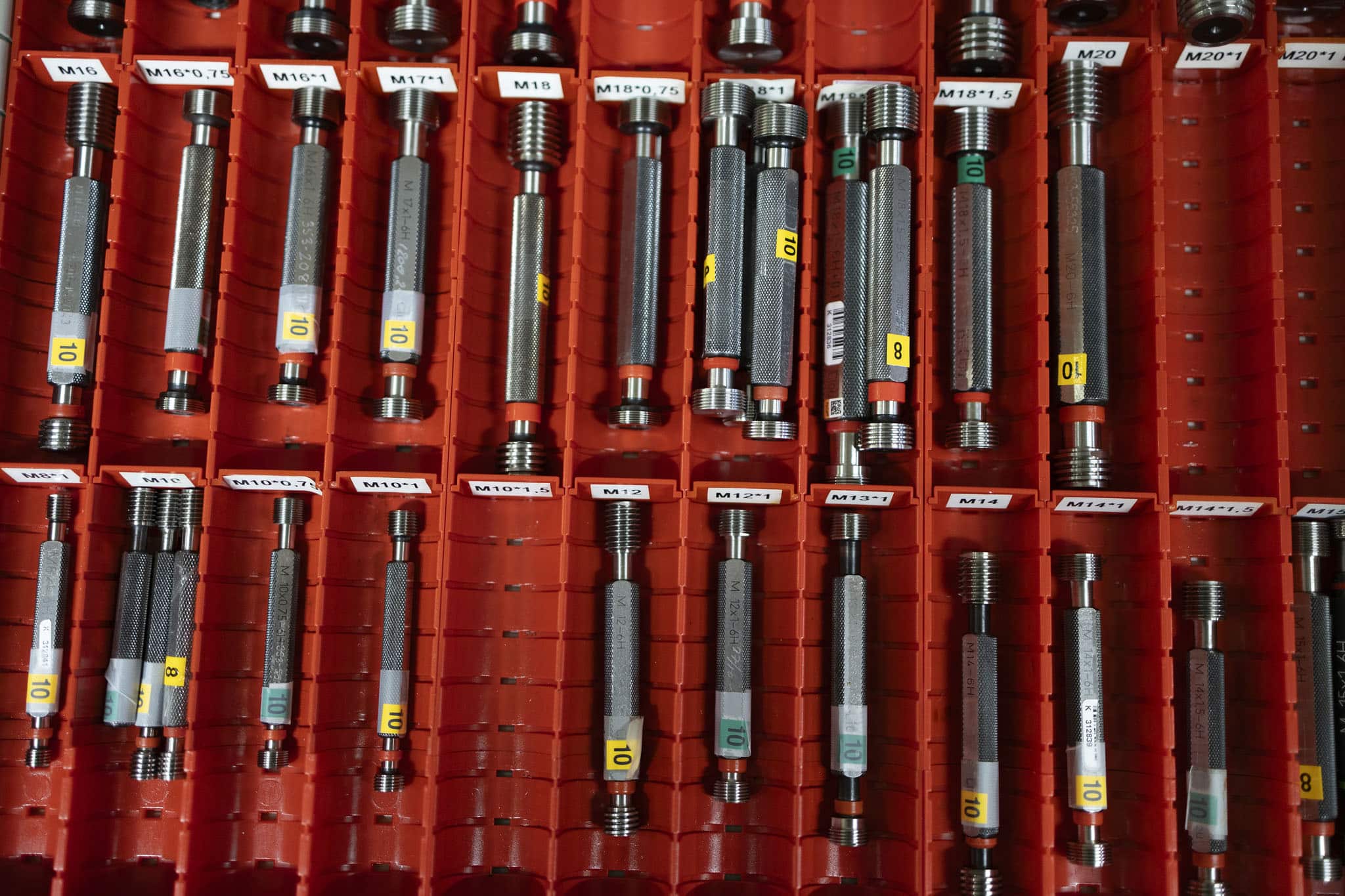Calibrated measuring equipment in use